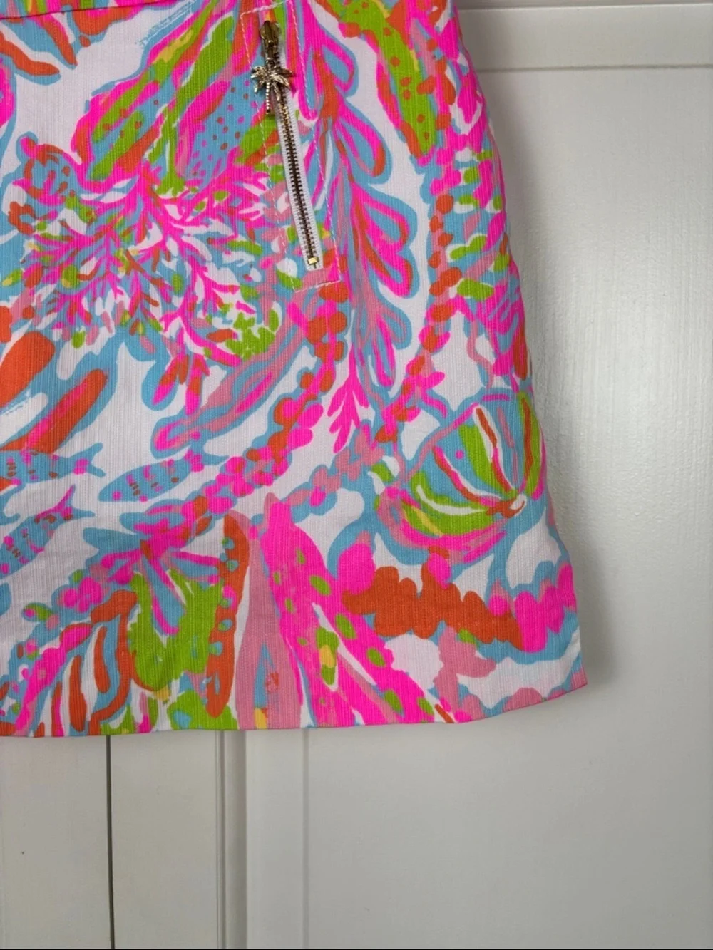 Lilly Pulitzer Neon Pink Multi-Color Printed Mini Skort - 0